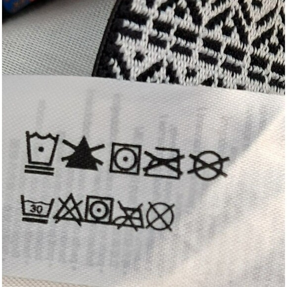 Zumba Faster Better Ankle Leggings SMALL Neon Green Blue Jacquard Waist Band - Picture 10 of 10